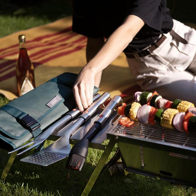 Joseph Joseph, GrillOut 4-piece BBQ Tool Set with Storage Case | Zola