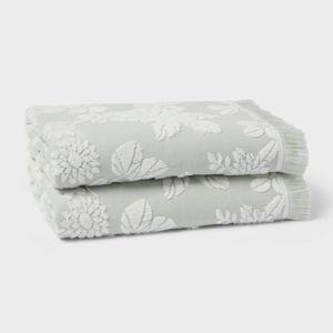 2pc Garden Floral Bath Towel