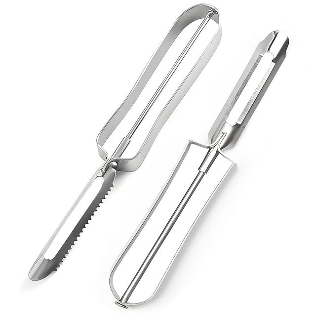 Sokalchw Best Vegetable Carrot Potato Peelers for Kitchen, 2 Pcs, Just Like Mom's old steel Fruits Peeler(52877)