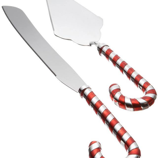 Godinger Candy Cane Cake Set