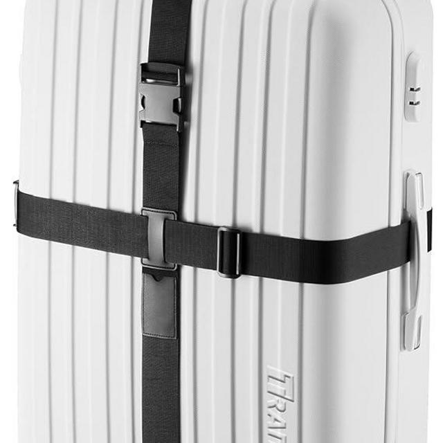 TRANVERS Cross Luggage Straps For Suitcase Plus Luggage ID Slot Heavy Duty Adjustable