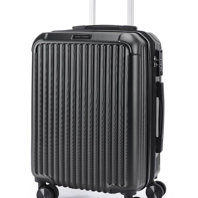 LIGHT FLIGHT Carry On Luggage 22x14x9 Airline Approved, Durable Hard Shell Carry On Suitcases with Wheels, Expandable Hardside Lightweight Travel Luggage with TSA Lock 20 Inch Carry on, Black