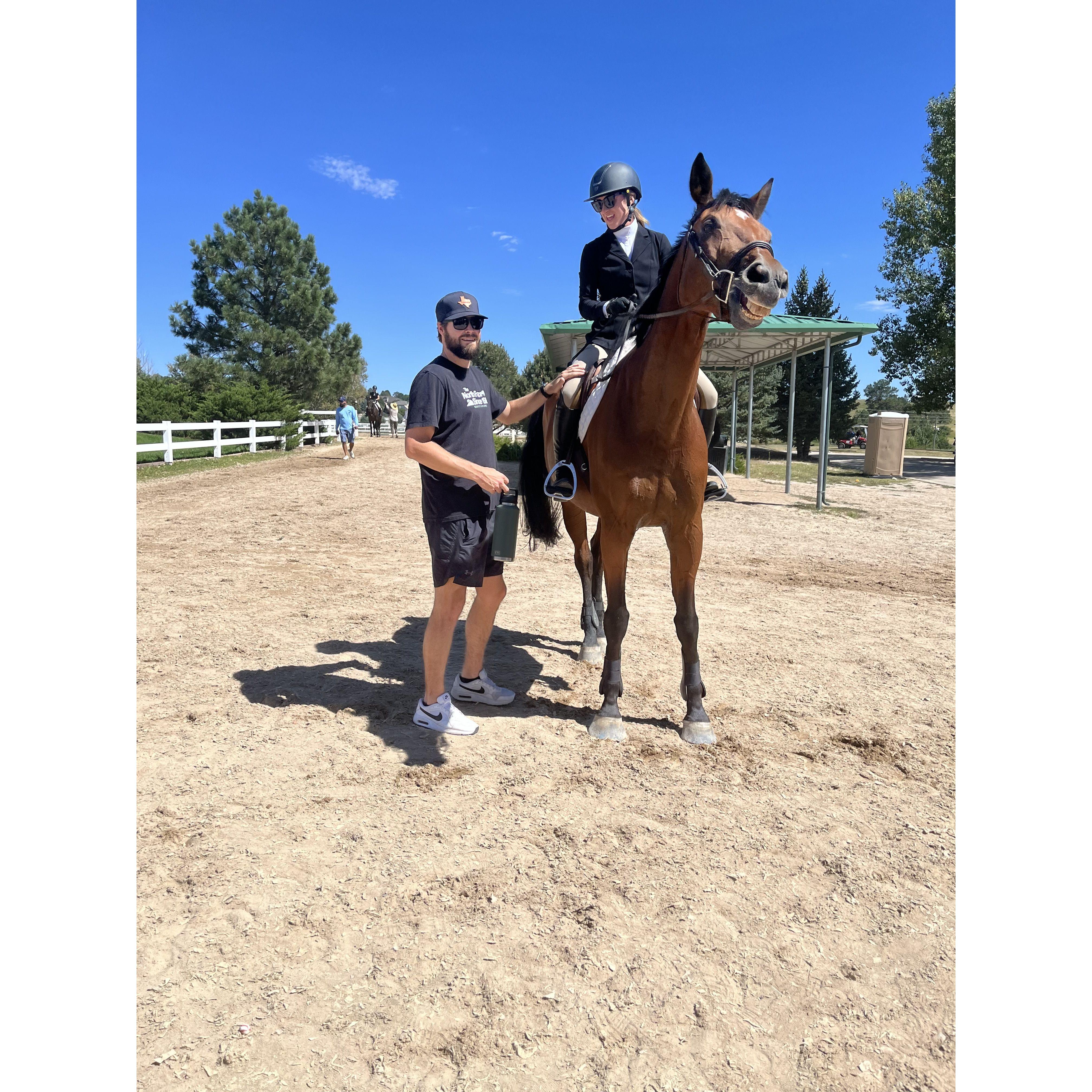 My two loves :) Justin says, "can I pet?" and pets me! 
Always supporting my passions and making me laugh!