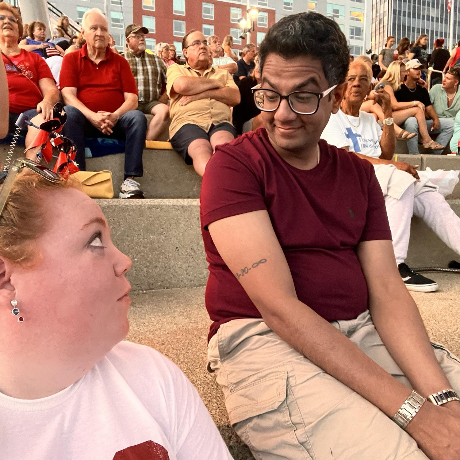 More of our faces.... Rohit shaved, I don't think I recognized him!