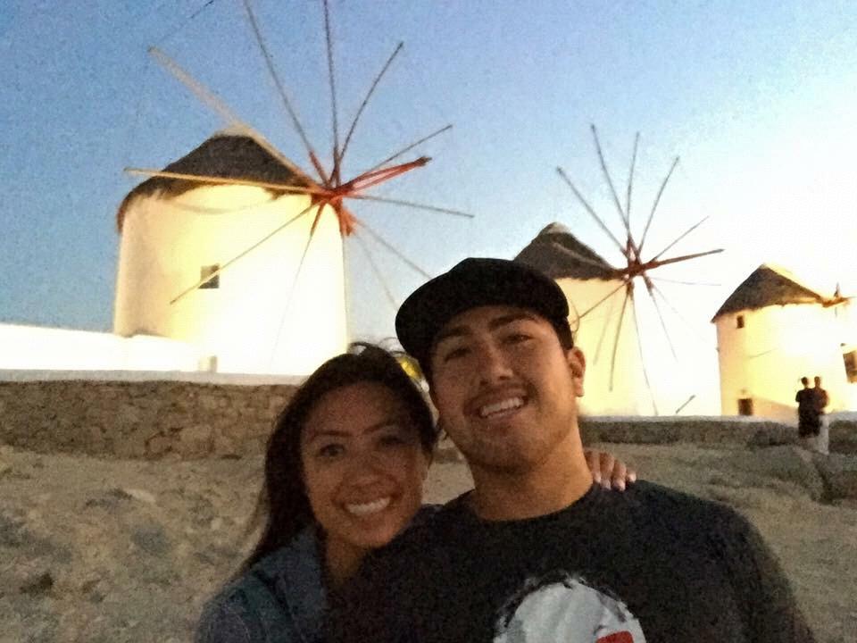July 7, 2015: Our first international trip together: Mykonos, Greece