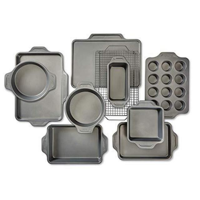 All-Clad J257SA64 Pro-Release bakeware set, 10 piece, Grey
