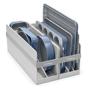 Caraway Nonstick Ceramic Bakeware Set (11 Pieces) - Baking Sheets, Assorted Baking Pans, Cooling Rack, & Storage - Aluminized Steel Body - Non Toxic, PTFE & PFOA Free - Slate