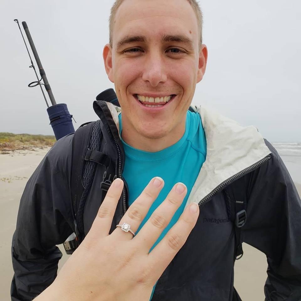 October 20th, 2018. Travis FINALLY proposed at Padre Island National Seashore in Corpus Christi, TX. Kelsey, of course, said YES!!