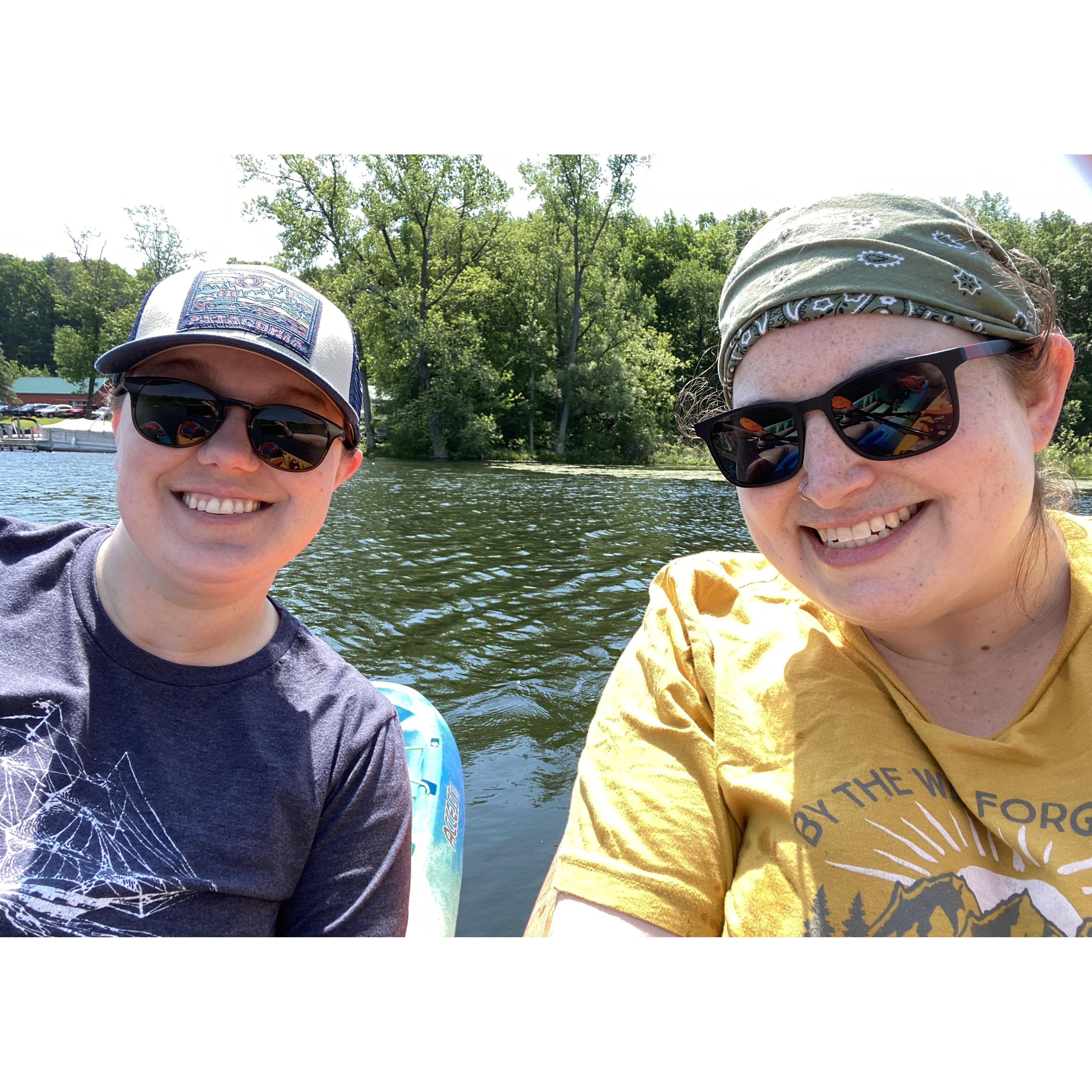 Kayaking on Fish Creek in Saratoga. Ask Christina to tell you the story of the kayaking debacle sometime.