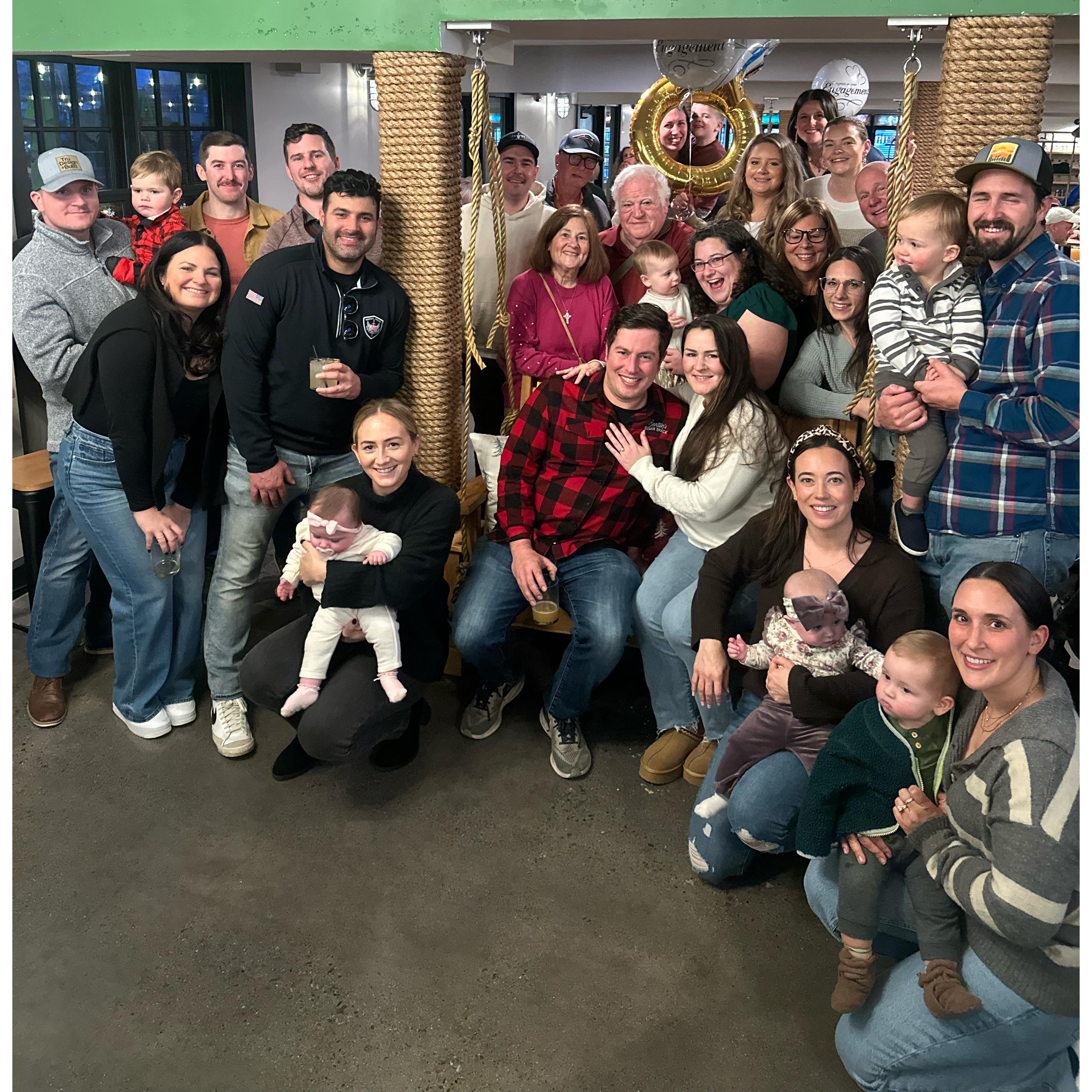 Family & Friends for a brew as we prepare to say I do!