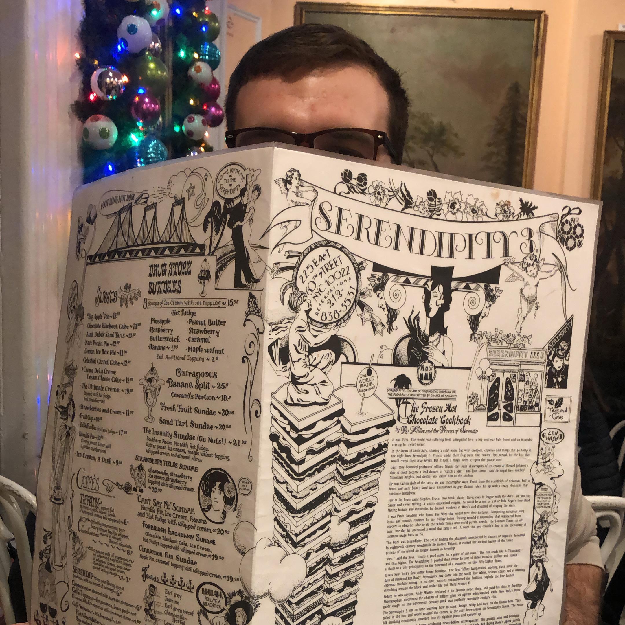 Serendipity in NYC - the menus are huge!