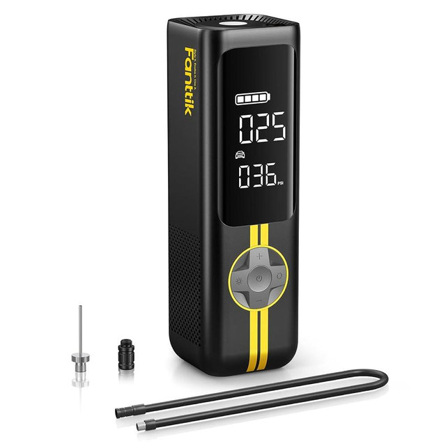 Fanttik X8 APEX™ Tire Inflator Portable Air Compressor, 2X Faster Inflation, 150PSI Cordless Tire Inflator with LED Dual Screen, Suitable for MPV, Car, E-Bike, Motorcycle, For up to 26.3 Inch Tire