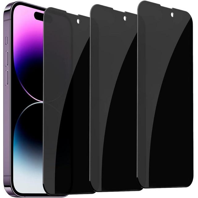 NEEPART 3 Pack Privacy Screen Protector for iPhone 14 Pro Max[6.7 inch], Sensor Protection, Dynamic Island Compatible, 9H Anti Spy Private Tempered Glass Film, Anti-Scratch, Case Friendly, Easy