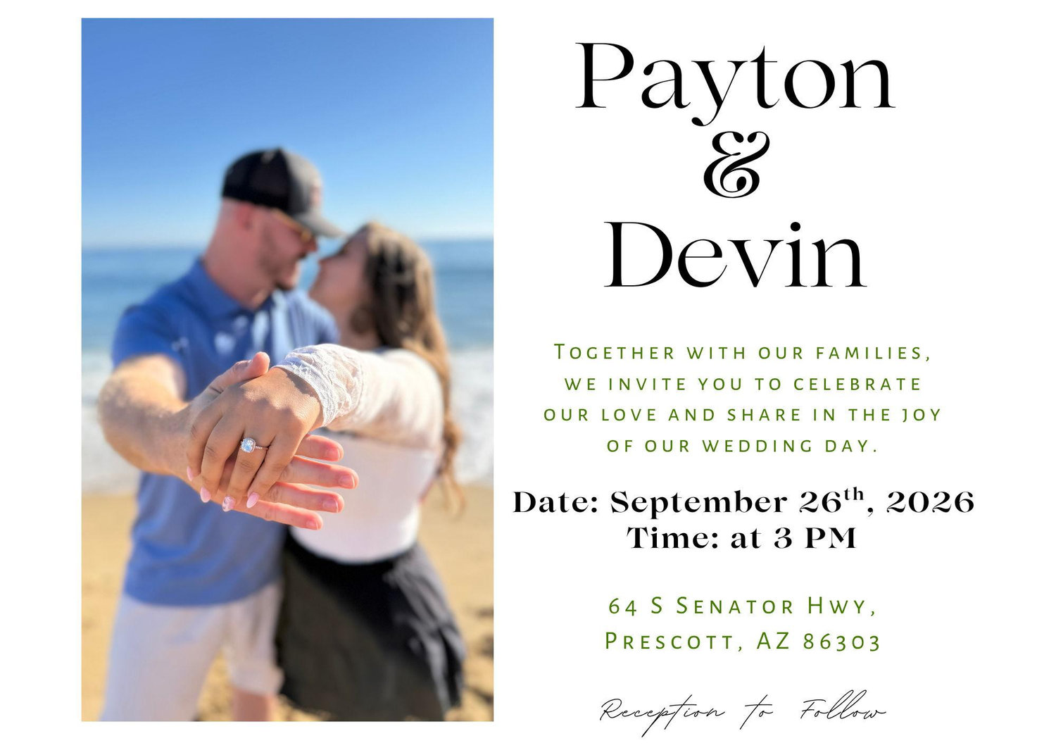 The Wedding Website of Devin Connor and Payton Leufkens