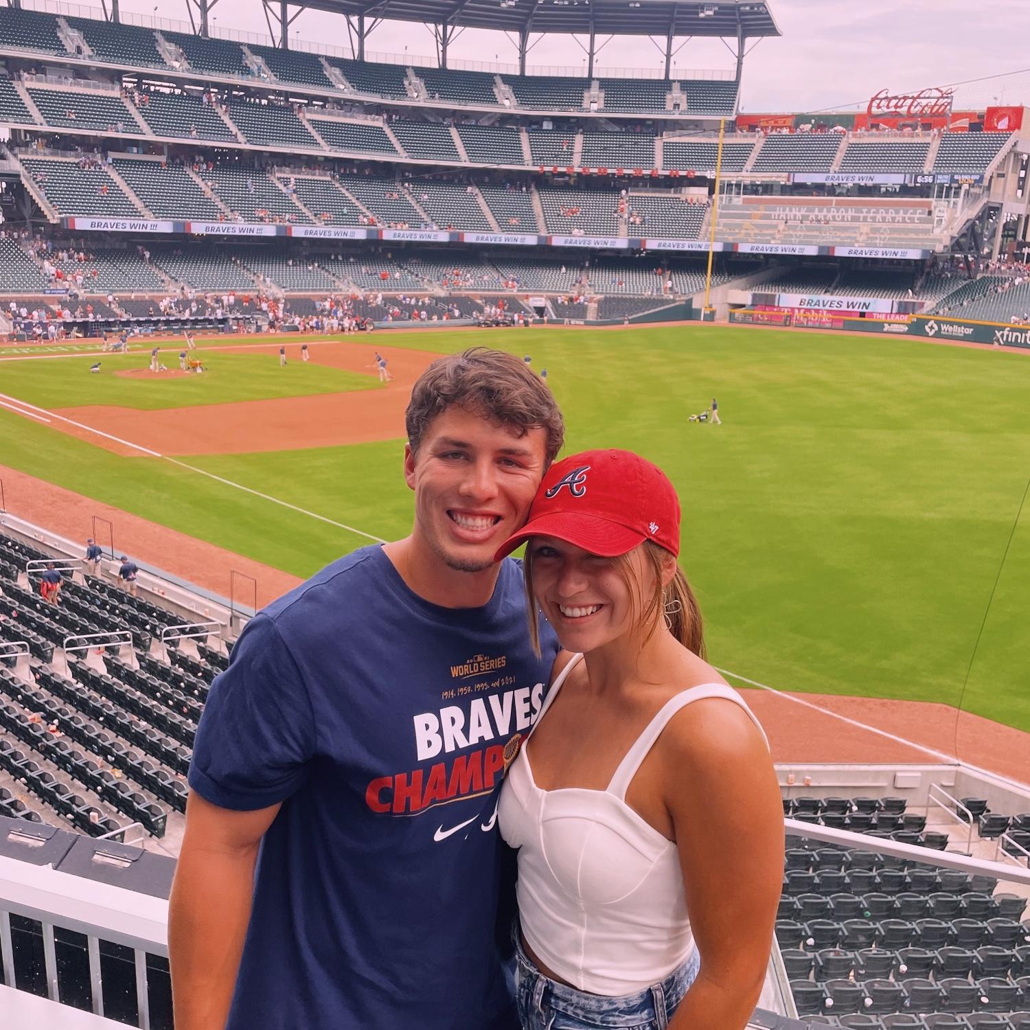 July 2022 - For Hannah's birthday, Logan got tickets to see the Braves play!