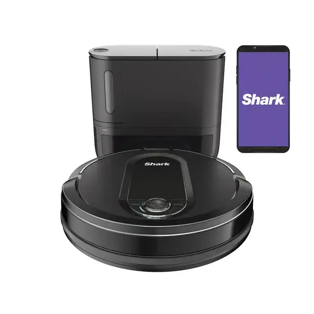 Shark IQ Robot Vacuum with Self-Empty Base, Self-Cleaning Brushroll, Advanced Navigation (RV1000S)