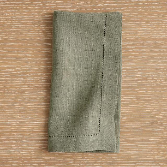 Belgian Linen Napkins, Set of 12 - Loden