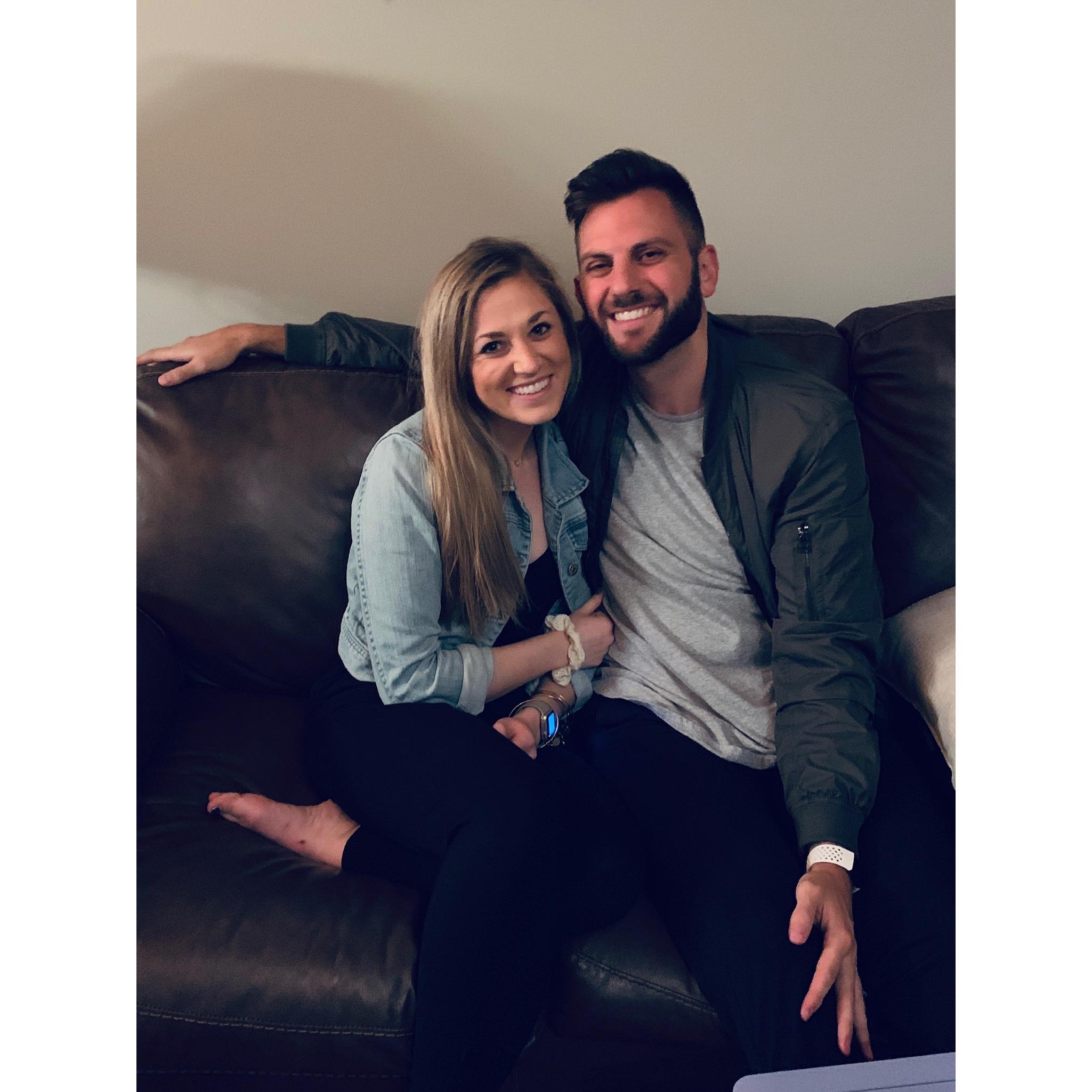 Our first picture together and the night that Tim met Lauren's parents.
