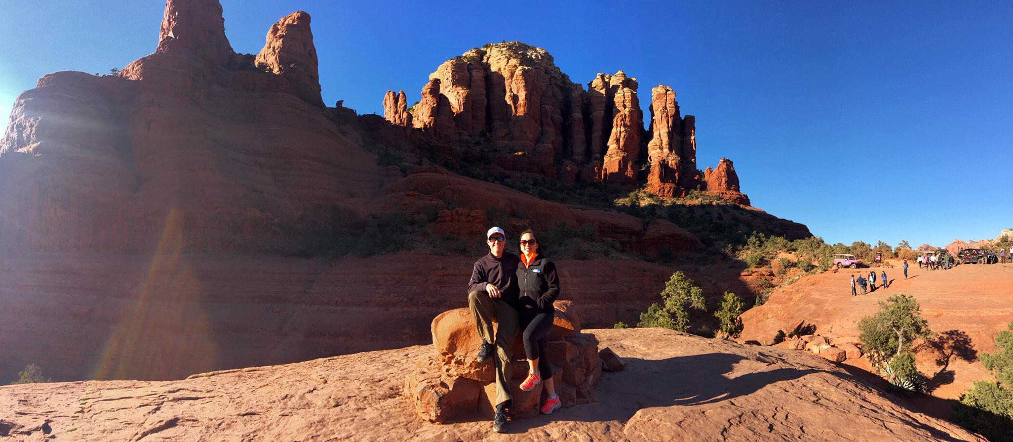 Adventuring in Sedona on the Pink Jeep Tour.