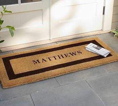 Personalized Extra-Large Doormat, 30 x 48", Espresso