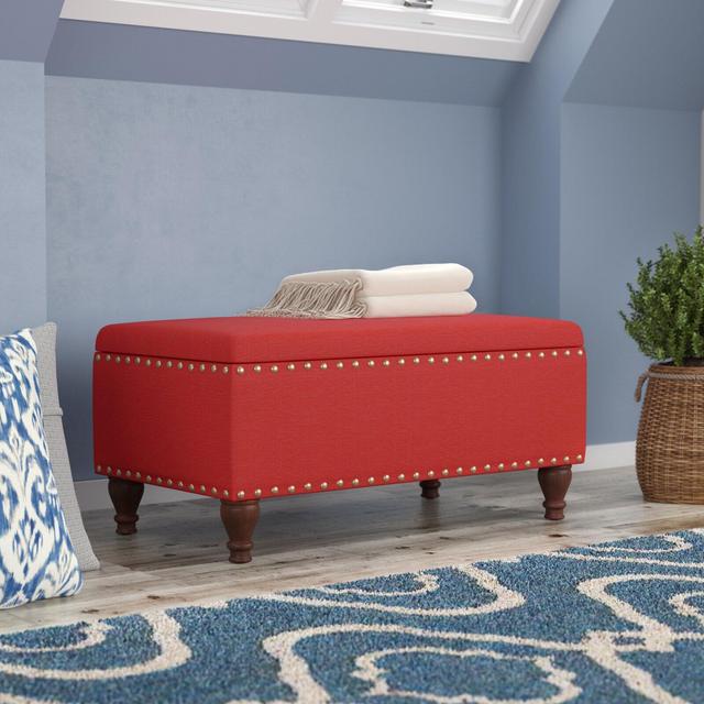 Oakford Upholstered Flip Top Storage Bench