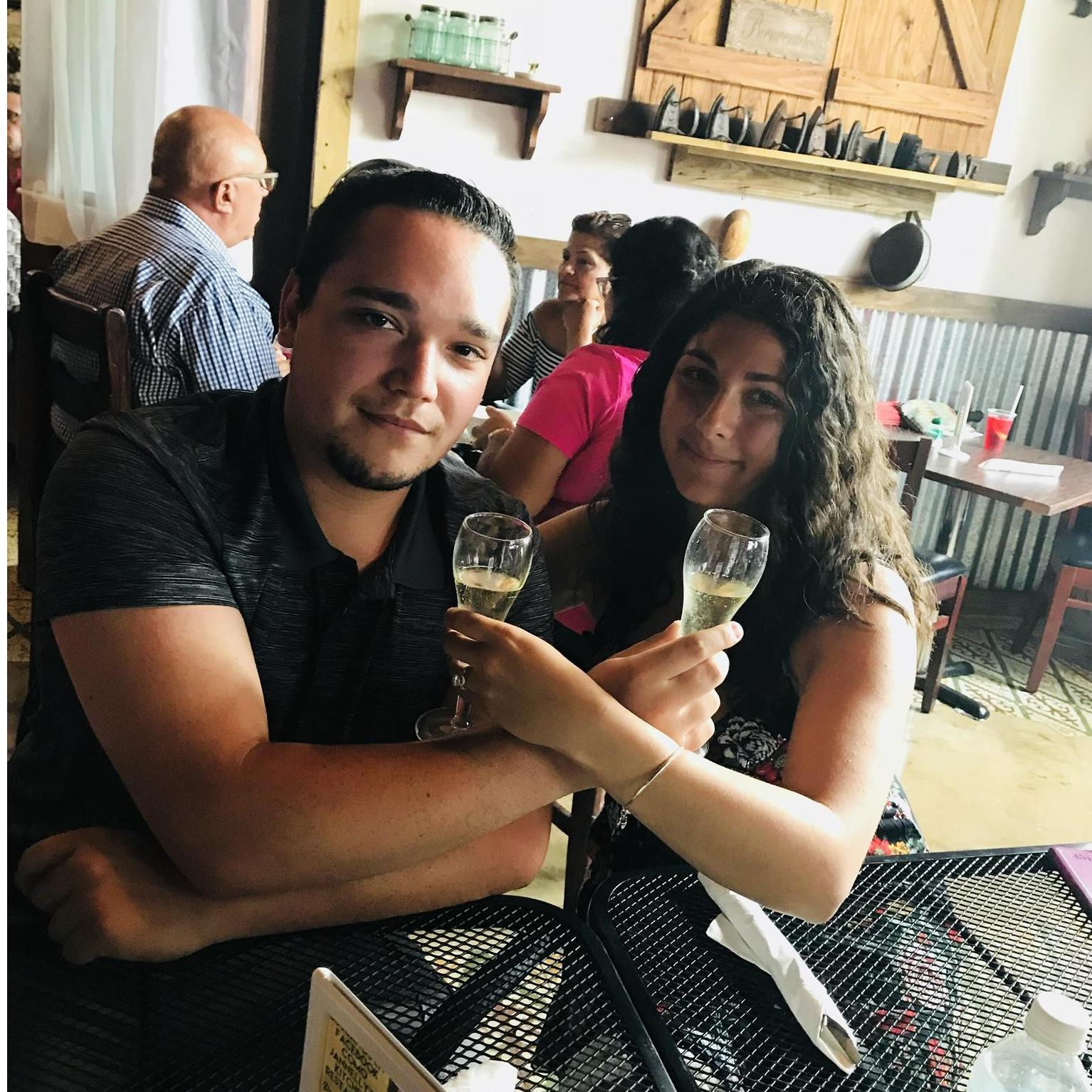 Our first toast after getting engaged !