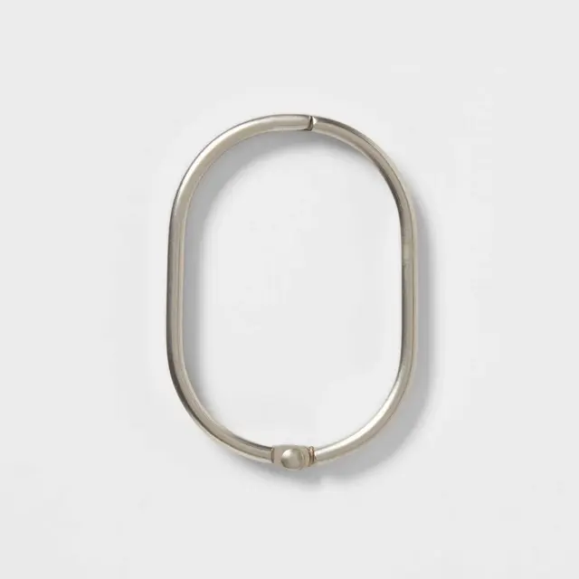 Oval Shower Curtain Rings Nickel - Threshold™