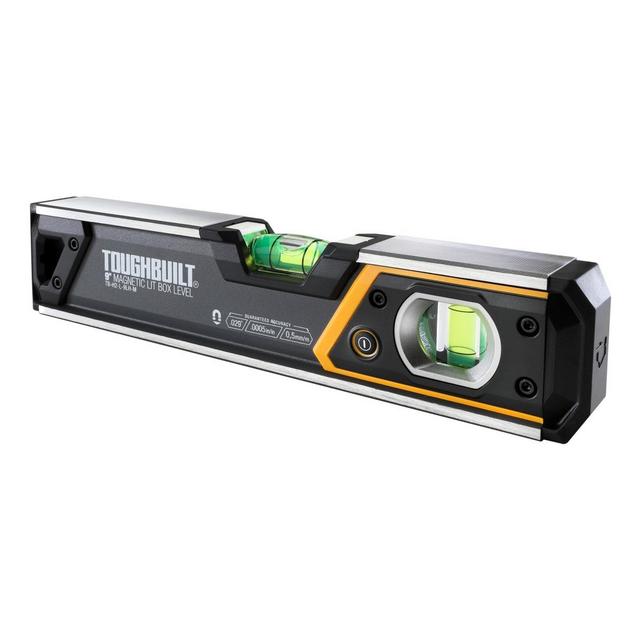 TOUGHBUILT 9-in Lighted Magnetic Box Level
