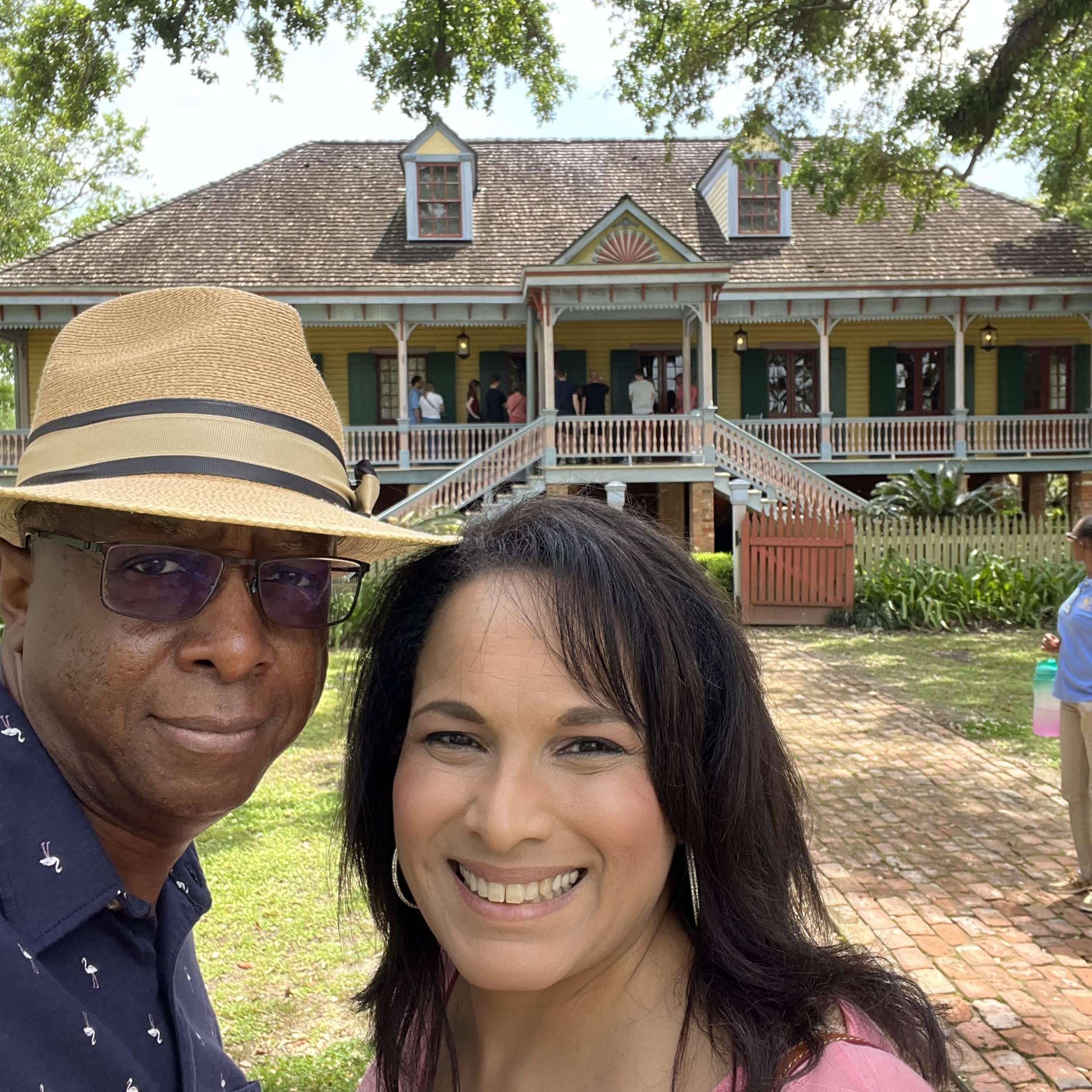 Beautiful day visiting old homes in New Orleans.