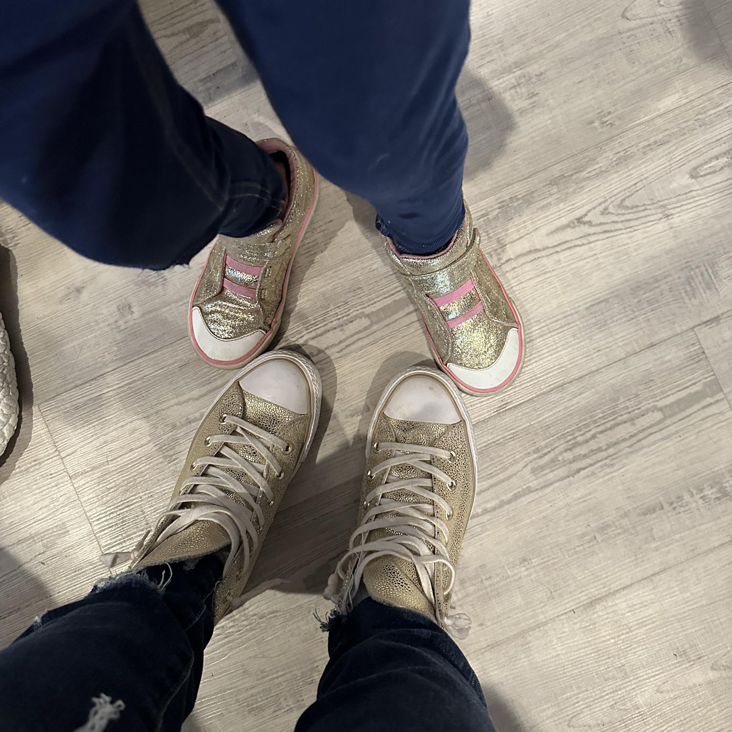 Twinsies! I got Gwynnie gold sneakers to match mine 🤩
