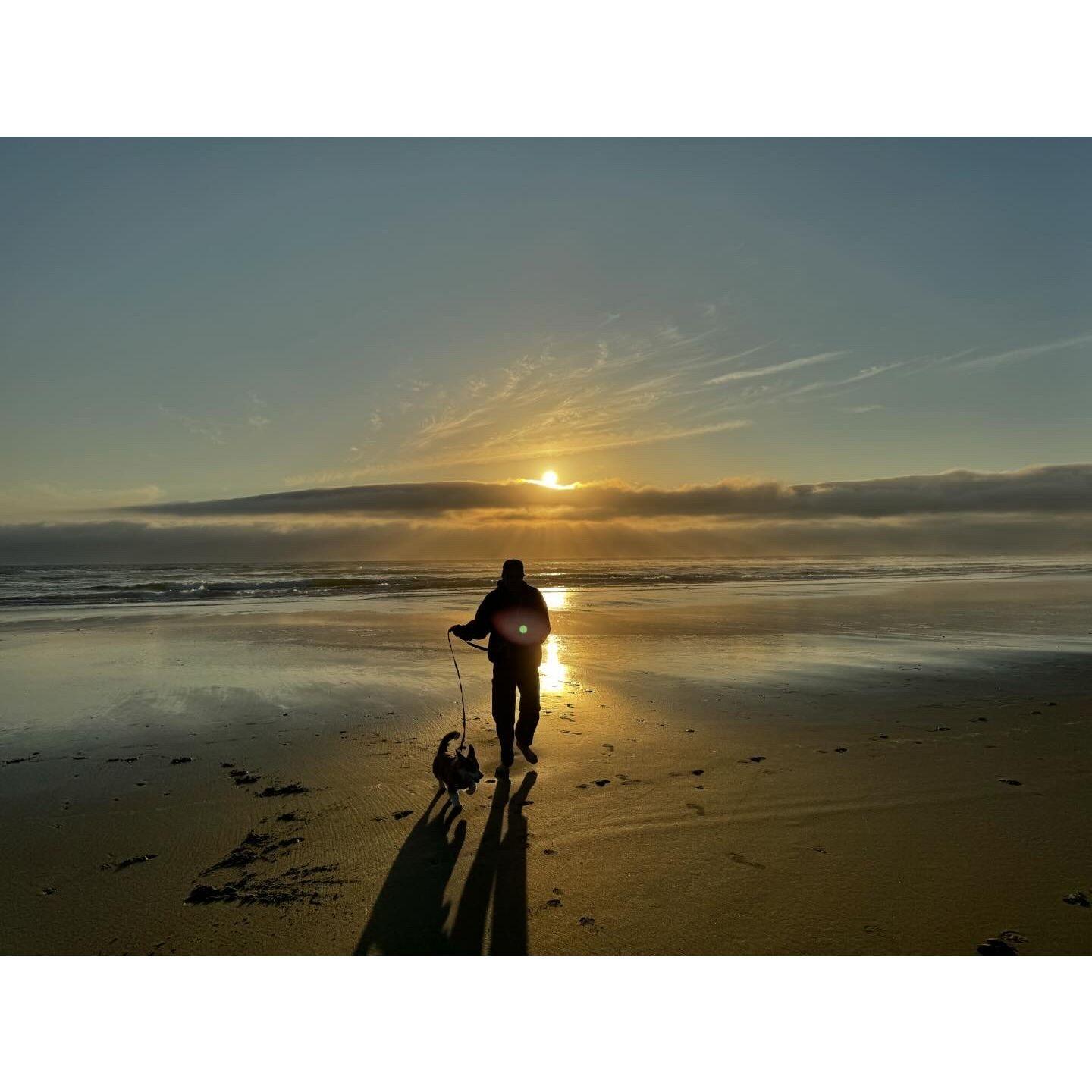 Manzanita was puppy's first trip to the beach!