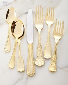 Towle Silversmiths					90-Piece Gold-Plated Hotel Flatware Service