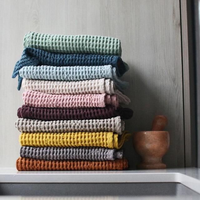 Linen Waffle Tea Towel - Set of 4