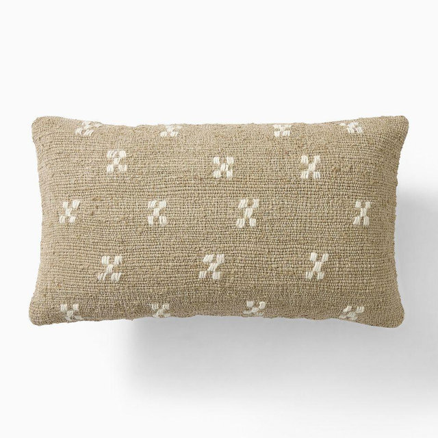 Pinwheel Linen Pillow Cover, 12x21, Natural
