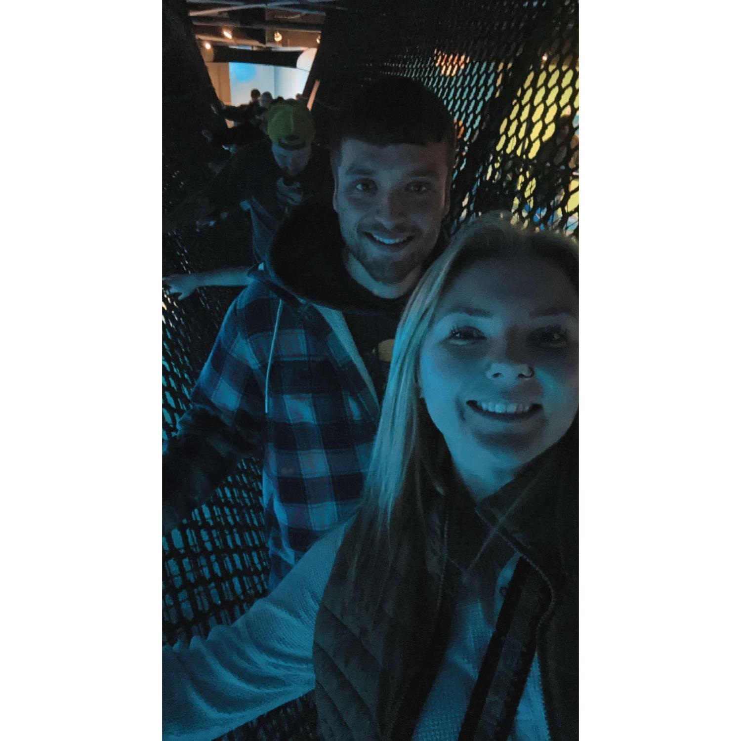 Our very first picture together at the Newport Aquarium!