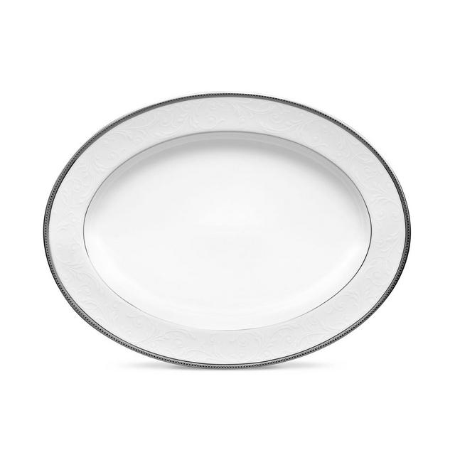 Noritake Regina Platinum Oval Platter, 16"