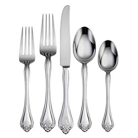 Oneida Boutonniere 45 Piece Casual Flatware Set, 18/0 Stainless, Service for 8