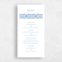 Blue Wedding Menu - Oluveri