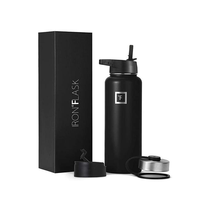 Iron Flask Sports Water Bottle - 64 Oz, 3 Lids (Straw Lid),Vacuum Insulated Stainless Steel, Modern Double Walled, Simple Thermo Mug, Hydro Metal Canteen