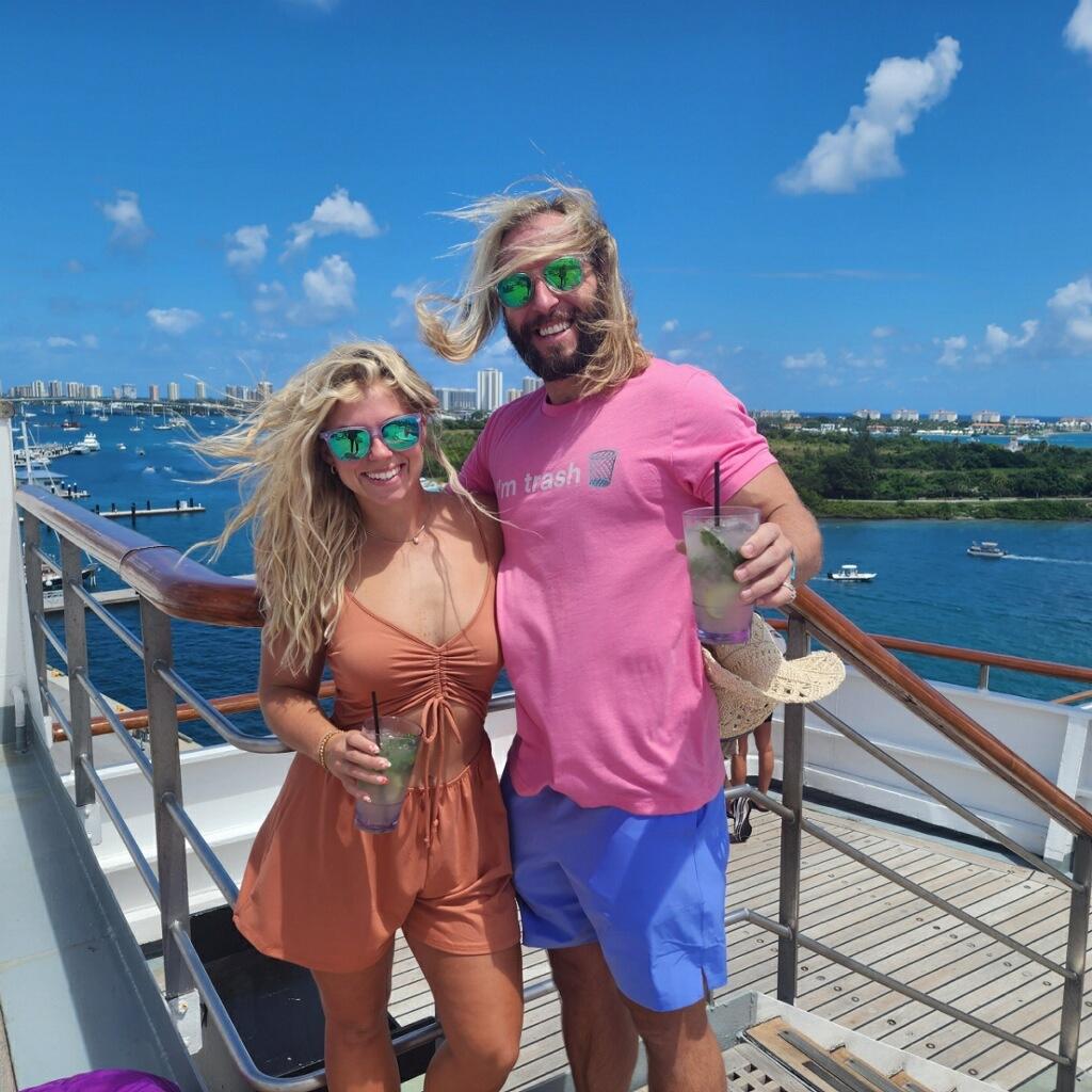 Shannon’s first cruise, lots of cheeseburgers in paradise