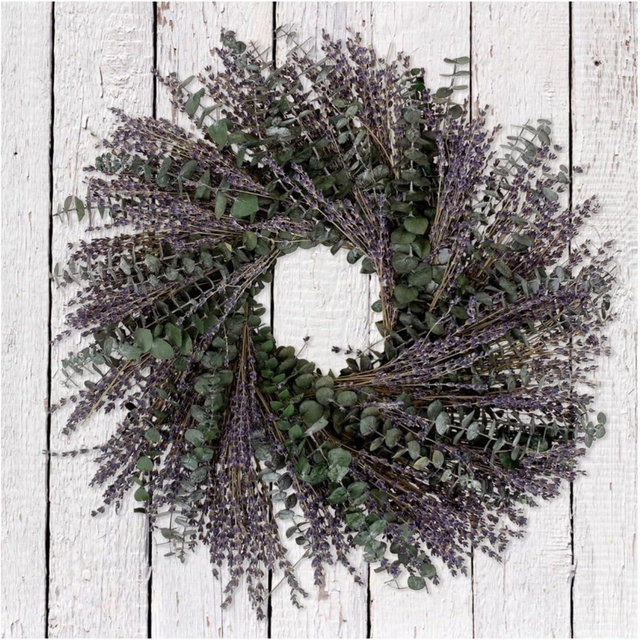 French Lavender & Preserved Eucalyptus Wreath