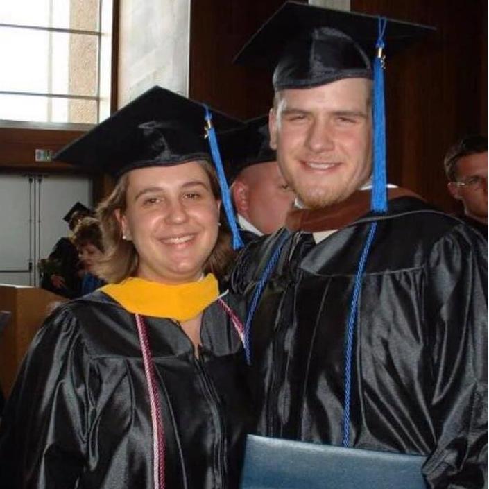 Receiving our college diplomas together