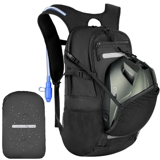 Zavothy 18L Multipurpose Hiking Backpack with 3L Water Bladder – Durable Hydration Backpack with Insulated Bladder Compartment, Hidden Helmet Holder & Rain Cover – for Hiking, Commuting, and Camping