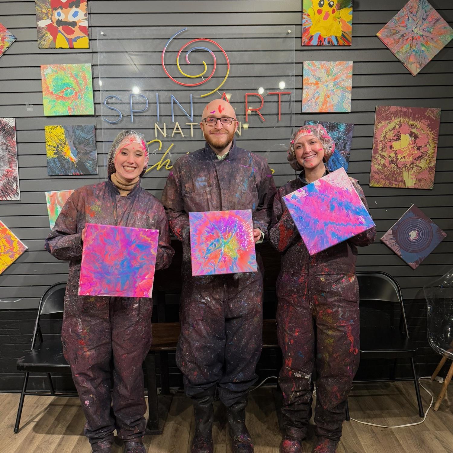 January 2025 - Spin Art Nation with our bridesmaid, Jess