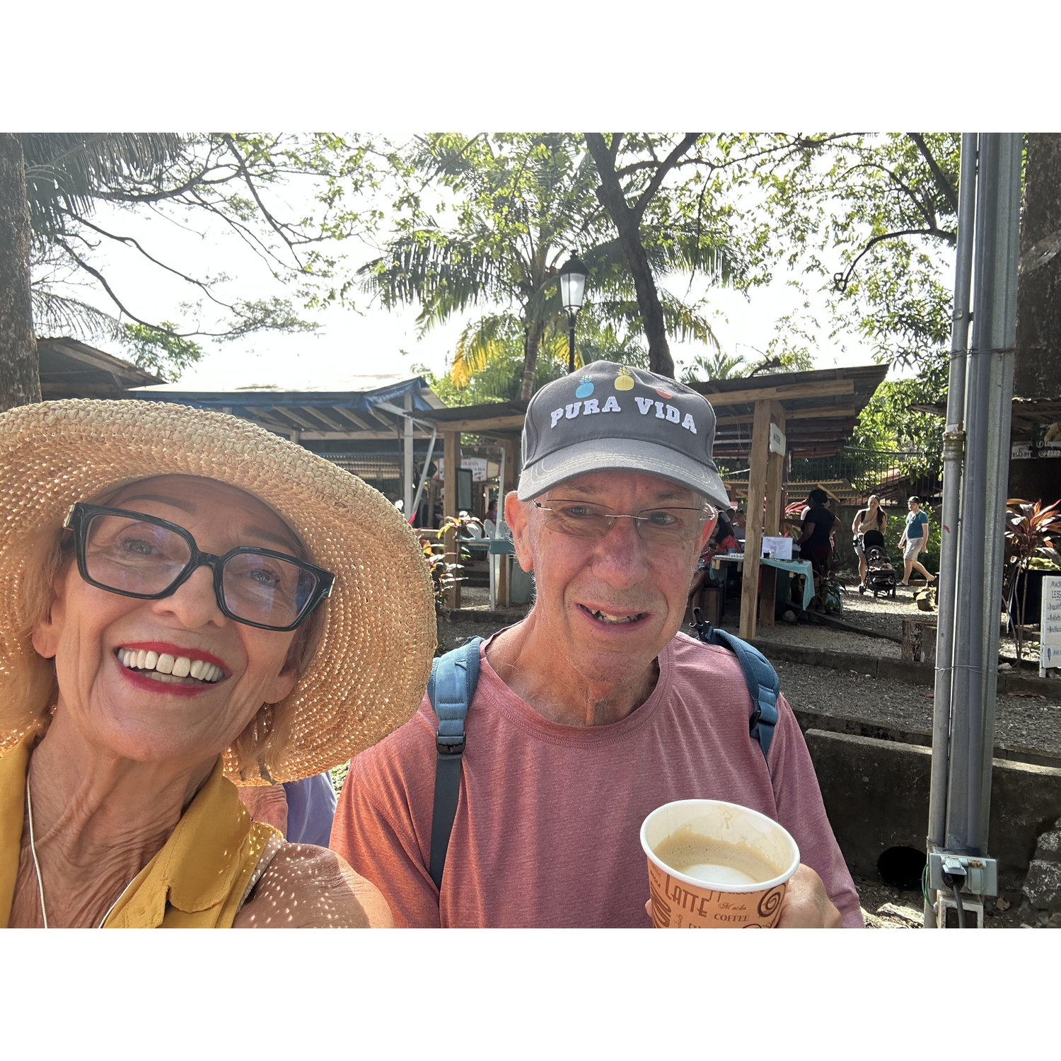 Farmers Market, Samara, Costa Rica. Great coffee--but you can't get a cup of tea!