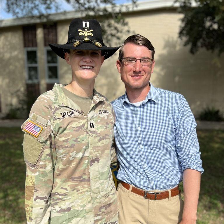 Someone's first Change of Command - we still hadn't figured out how to take good pictures yet