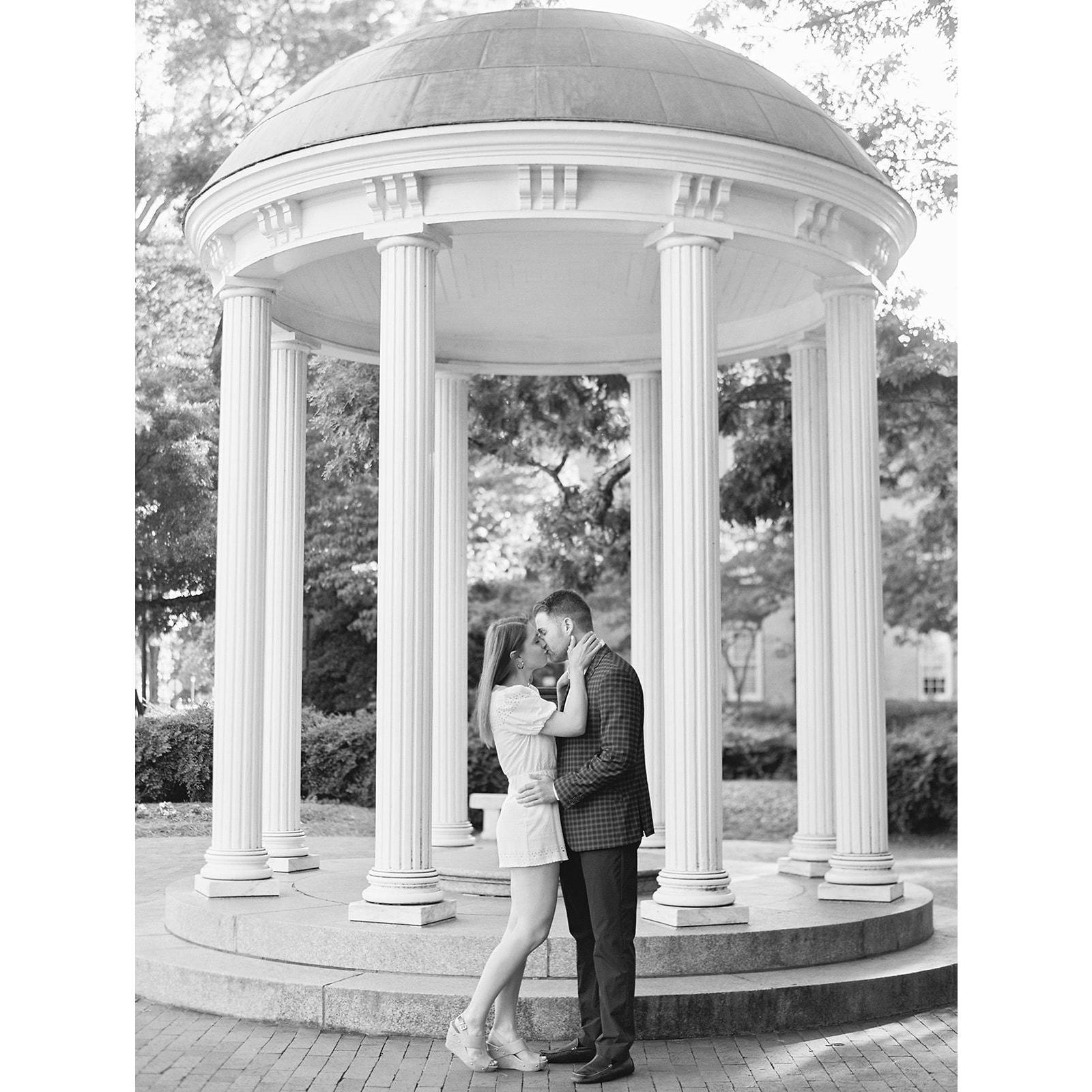 Engagement pictures at the Old Well in Chapel Hill - May 2021