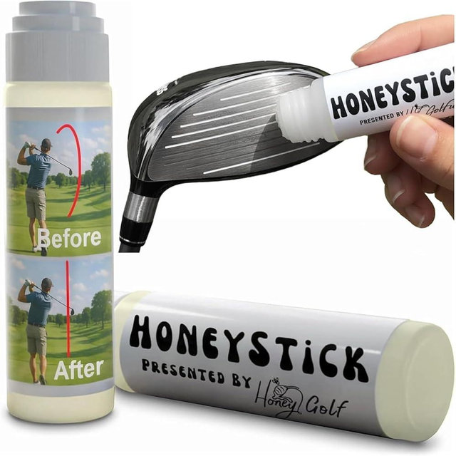 Honey Golf HoneyStick Anti Slice Gel for Golf Clubs - Anti-Hook Spin Reducer for Driver, Woods, Hybrids, Irons - Golf Accessories for Men - Golfers Must Haves & Essentials