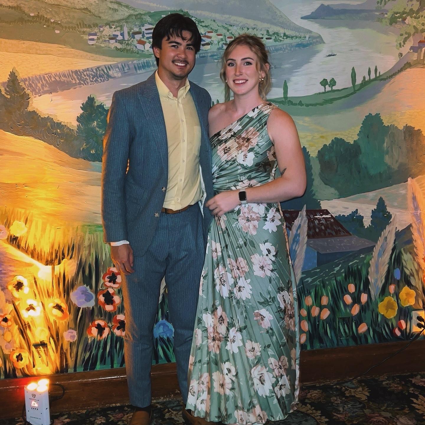 Celebrating Thomas and Ashley's wedding last summer!