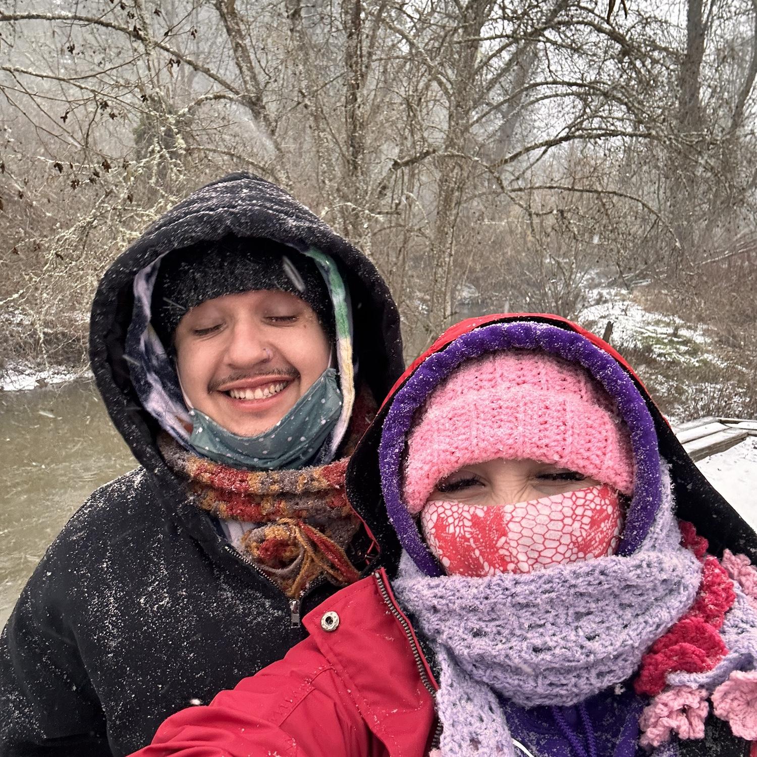 First snow in Portland!!